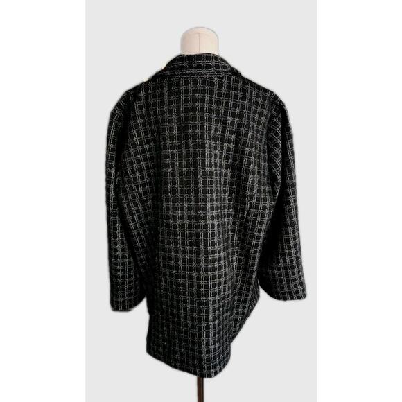 NWT Chicos Jacket Womens 3 16/18 Jacquard Textured Longline Snap Button Coat - Picture 3 of 5